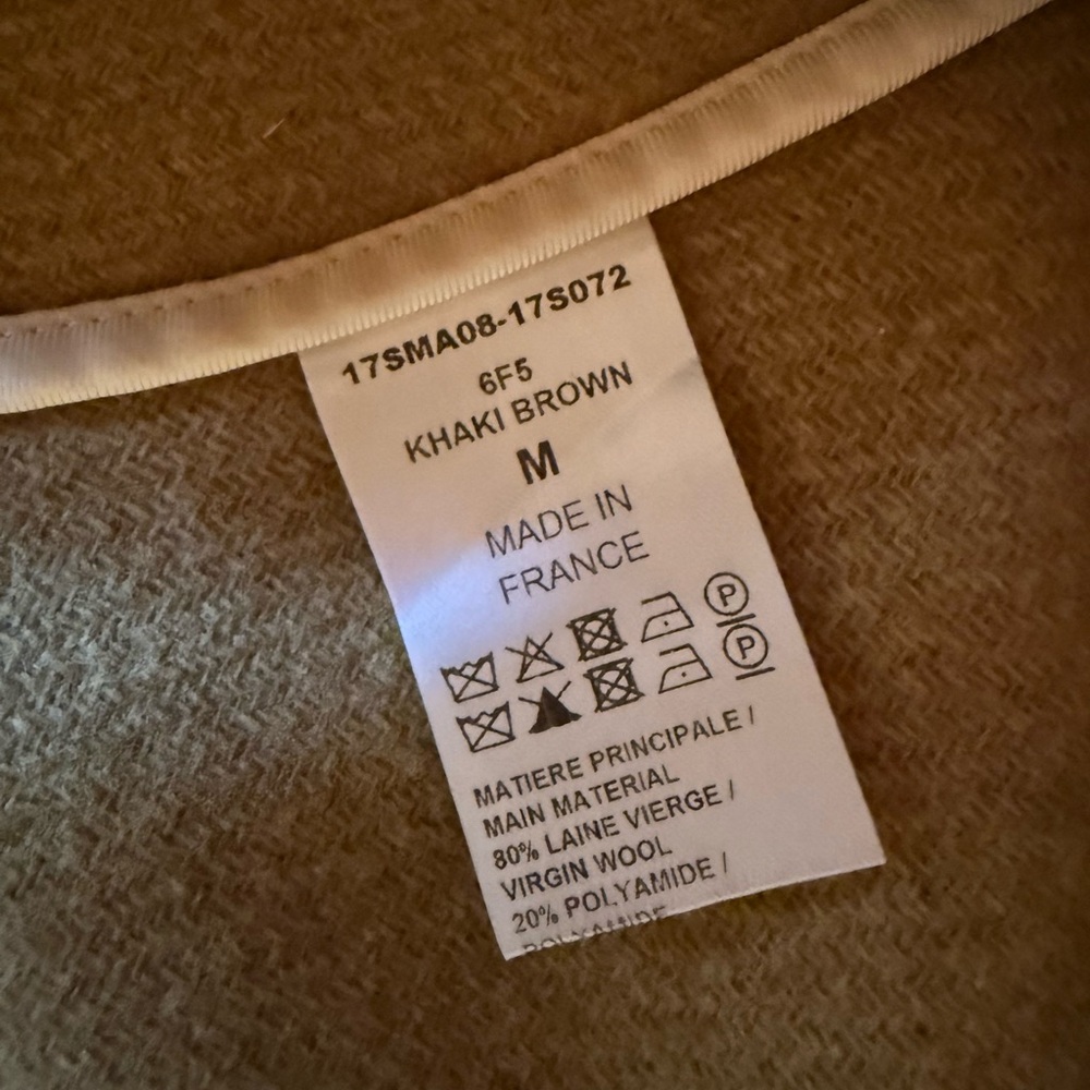 Chloe Gold Yellow Lace-Up Wool Poncho - Picture 7 of 10